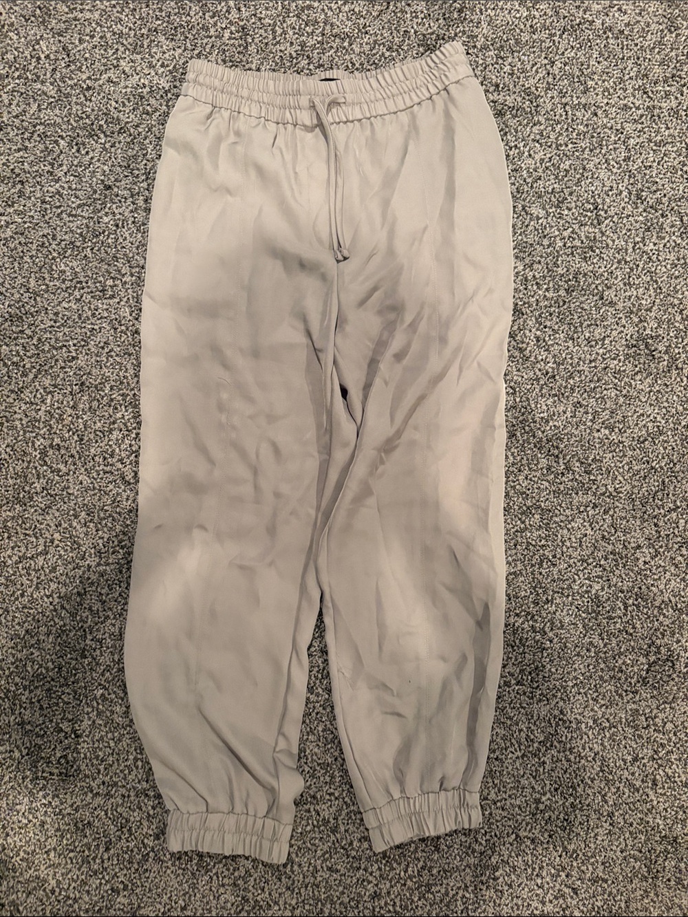 Zara Tan Elastic-Waist Jogger Pants